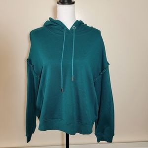 Cynthia Rowley ruffle sleeve hoodie NWT size XL